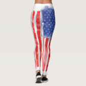 Amerikanische Flagge für Veteranen und Patrioten Leggings (Rückseite)