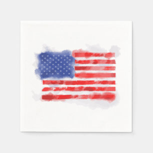 Amerikanische Flagge für Veteranen und Patrioten Serviette