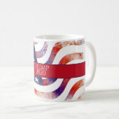 Amerikanische Flagge für Wasserfarbe Trump 2020 Kaffeetasse (VorderseiteRechts)