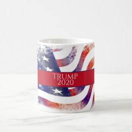 Amerikanische Flagge für Wasserfarbe Trump 2020 Kaffeetasse