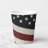 Amerikanische Flagge für Wasserfarben am 4. Juli Pappbecher (Vorderseite)