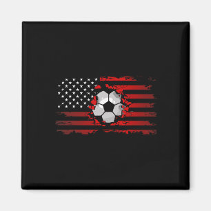 Amerikanische Flagge Fußballbekleidung - Fußball Magnet