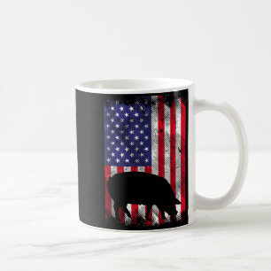 Amerikanische Flagge G Vintage-Farmtier Patriotisc Kaffeetasse