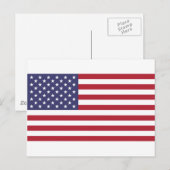 Amerikanische Flagge, Ganze- oder Detailansicht Postkarte (Vorne/Hinten)