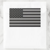 Amerikanische Flagge gedämpft Rechteckiger Aufkleber (Tasche)