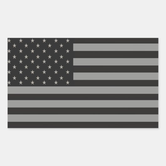 Amerikanische Flagge gedämpft Rechteckiger Aufkleber (Vorderseite)