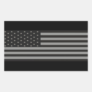 Amerikanische Flagge gedämpft Rechteckiger Aufkleber