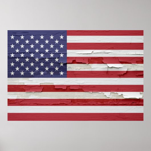 Amerikanische Flagge geerbt Farbe Poster (Vorne)