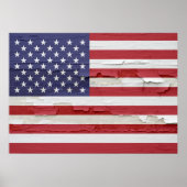 Amerikanische Flagge geerbt Poster (Vorne)