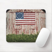 Amerikanische Flagge gemalt auf Scheune Mousepad (Mit Mouse)