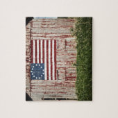 Amerikanische Flagge gemalt auf Scheune Puzzle (Vertikal)