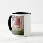 Amerikanische Flagge gemalt auf Scheune Tasse (Vorderseite Links)