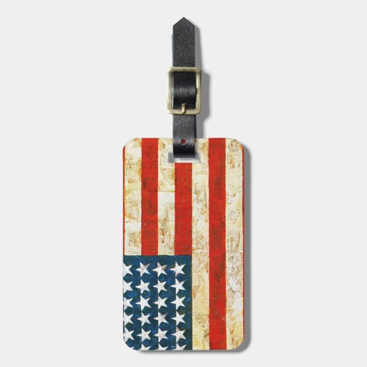 Amerikanische Flagge Gepäckanhänger (Vorderseite vertikal)