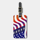 Amerikanische Flagge Gepäckanhänger (Vorderseite vertikal)