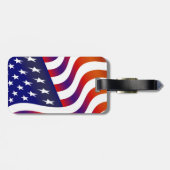 Amerikanische Flagge Gepäckanhänger (Rückseite horizontal)