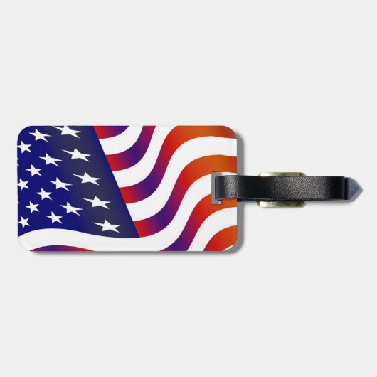Amerikanische Flagge Gepäckanhänger (Rückseite horizontal)