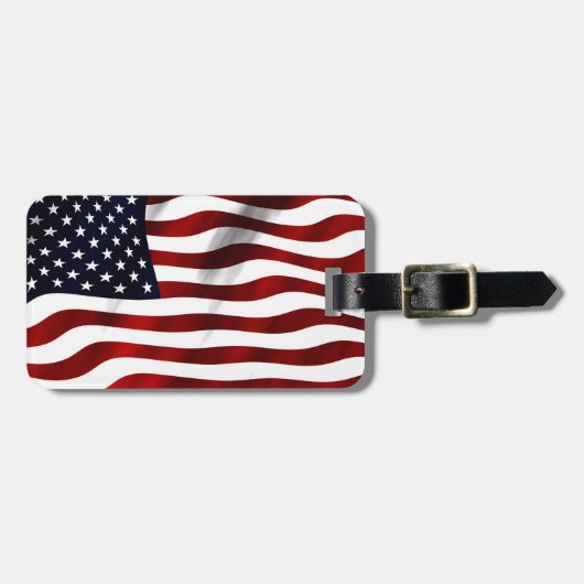 Amerikanische Flagge Gepäckanhänger (Vorderseite horizontal)