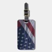 Amerikanische Flagge. Gepäckanhänger (Vorderseite vertikal)