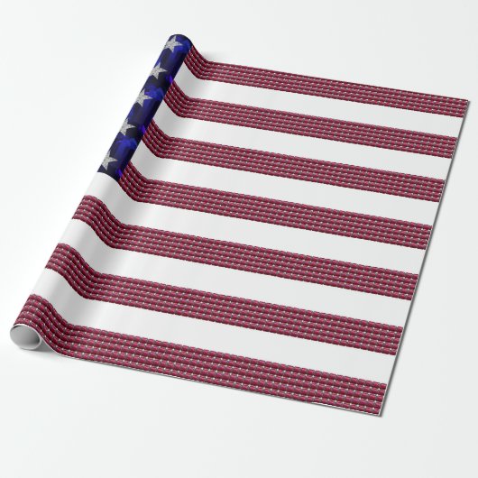 Amerikanische Flagge Geschenkpapier (Ungerollt)