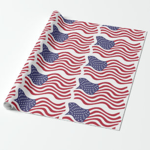 AMERIKANISCHE FLAGGE GESCHENKPAPIER