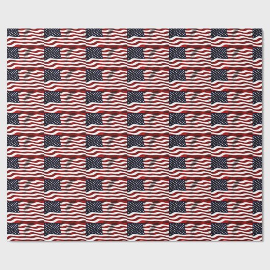 Amerikanische Flagge Geschenkpapier (Flach)