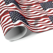 Amerikanische Flagge Geschenkpapier (Rolleneckpunkt)