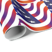 Amerikanische Flagge Geschenkpapier (Rolleneckpunkt)