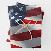 Amerikanische Flagge Geschenkpapier Set (Beispiel)