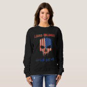 Amerikanische Flagge Gesicht Sweatshirt (Vorne ganz)