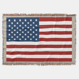 Amerikanische Flagge gesponnene Wurfs-Decke Decke