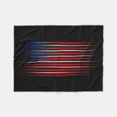 Amerikanische Flagge gestreift Fleecedecke (Vorderseite (Horizontal))