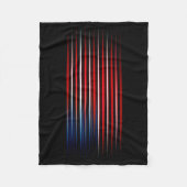 Amerikanische Flagge gestreift Fleecedecke (Vorderseite)