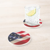 Amerikanische Flagge Getränkeuntersetzer (Seite)