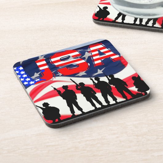 Amerikanische Flagge Getränkeuntersetzer (Linke Seite)