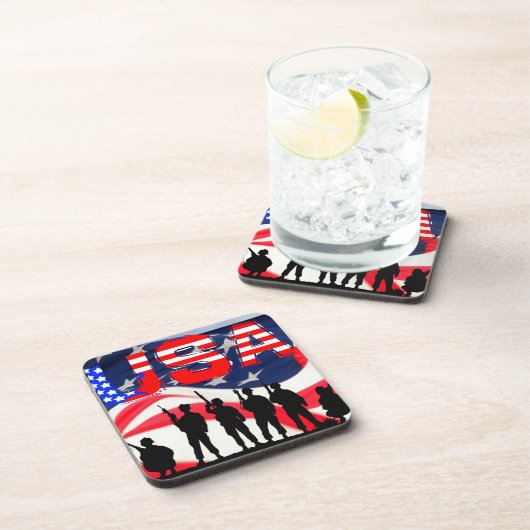 Amerikanische Flagge Getränkeuntersetzer (Rechte Seite)