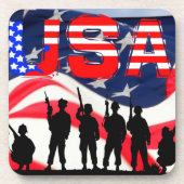 Amerikanische Flagge Getränkeuntersetzer (Vorderseite)