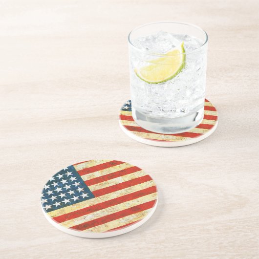 Amerikanische Flagge Getränkeuntersetzer (Seite)