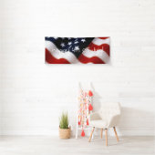 Amerikanische Flagge gewellt Banner (Insitu)