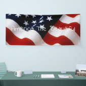 Amerikanische Flagge gewellt Banner (Messe)