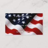 Amerikanische Flagge gewellt Visitenkarte (Rückseite)