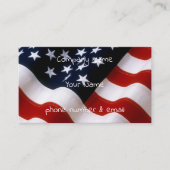 Amerikanische Flagge gewellt Visitenkarte (Vorderseite)