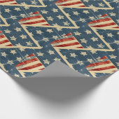 Amerikanische Flagge gewitterte US Flagge Geschenkpapier (Ecke)