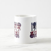 Amerikanische Flagge Gitarre Kunst Kaffeetasse (Mittel)
