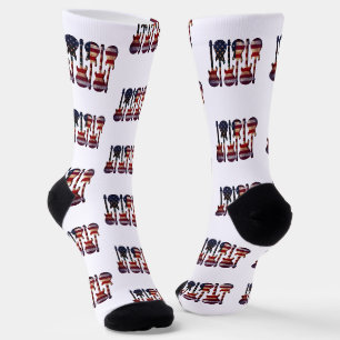 Amerikanische Flagge Gitarre Kunst Socken