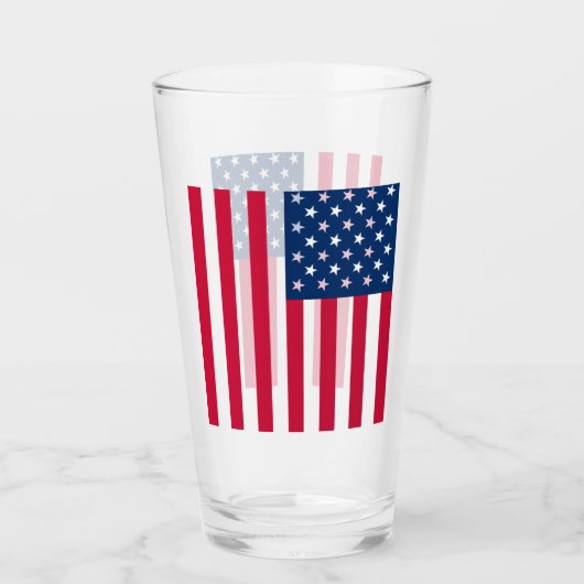 Amerikanische Flagge Glas (Vorderseite)