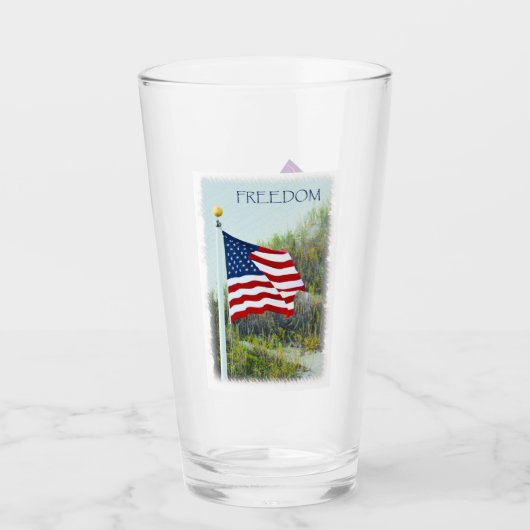 Amerikanische Flagge Glas (Vorderseite)