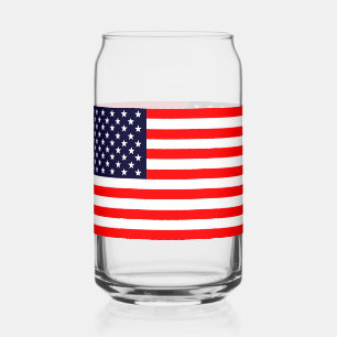 Amerikanische Flagge Glas Single oder Gläser Set