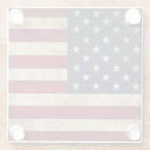 Amerikanische Flagge Glasuntersetzer (Rückseite)