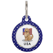 Amerikanische Flagge Golden Retriever Dog