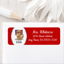 Amerikanische Flagge Golden Retriever Dog Patrioti